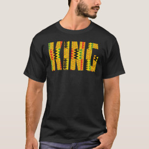 Camiseta King Africano Para Hombres Niños Guay Kente Cloth