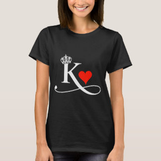 Camiseta King &amp; Queen Of Hearts Matching Couple Saint V