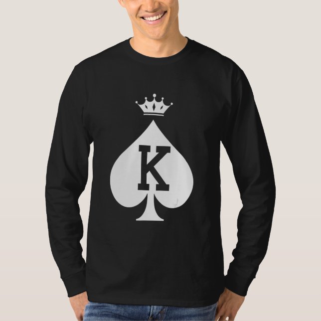 Camiseta King and Queen Couples Hearts Matching Valentine's (Anverso)