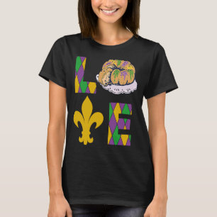 Camiseta King Cake Love Mardi Gras Parade Shenanigans Carni