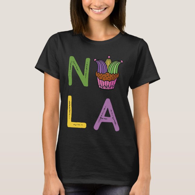 Camiseta King Cake Mardi Gras New Orleans Parade Shenanigan (Anverso)