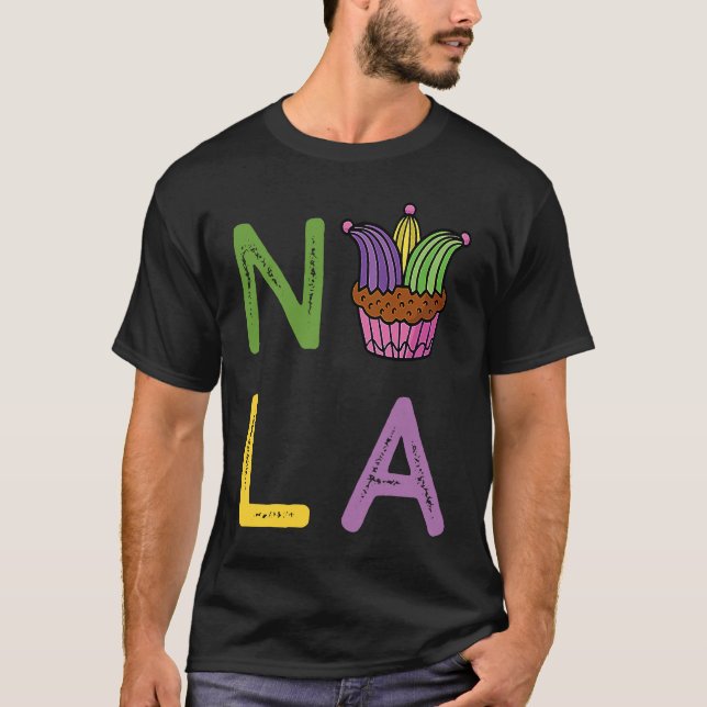 Camiseta King Cake Mardi Gras New Orleans Parade Shenanigan (Anverso)