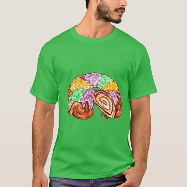 Camiseta King Cake Watercolor (Anverso)