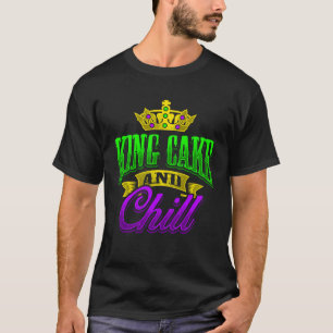 Camiseta King Cake Y Chill Mardi Gras Zulu Rex Crewe Car