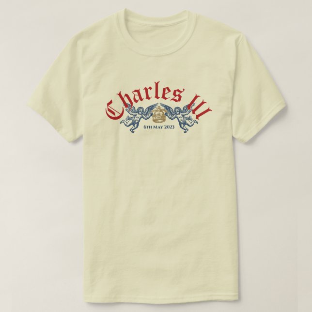 Camiseta King Charles Coronation Vintage (Diseño del anverso)