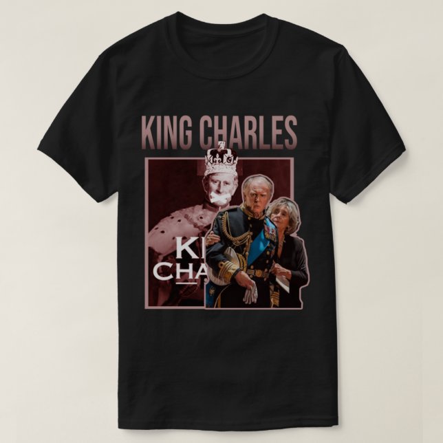 Camiseta king charles divertido retro - Rey Charles (Diseño del anverso)