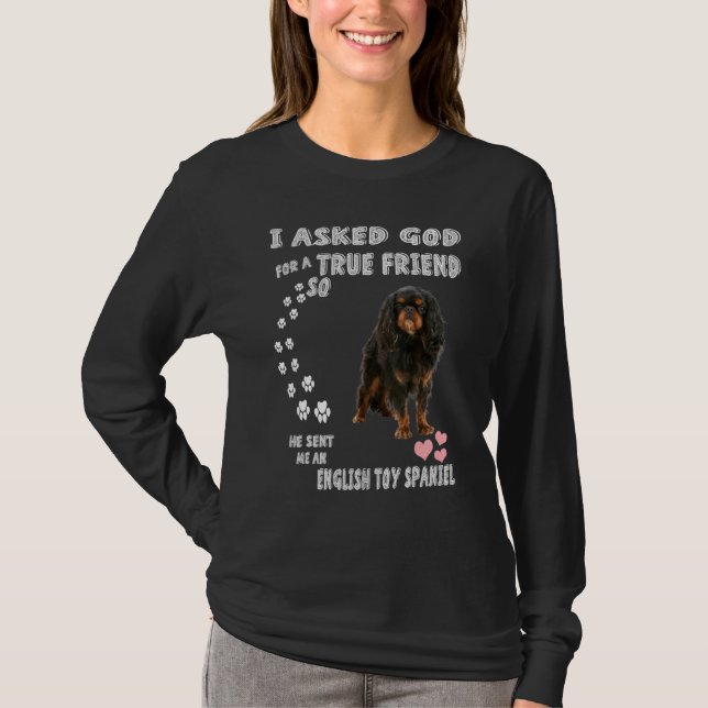 Camiseta King Charles Spaniel Dog Mom Dad Imprimir juguete  (Anverso)