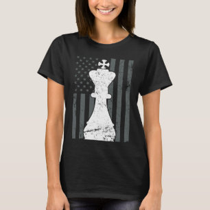 Camiseta King Chess Piece Bandera de Estados Unidos Hombres
