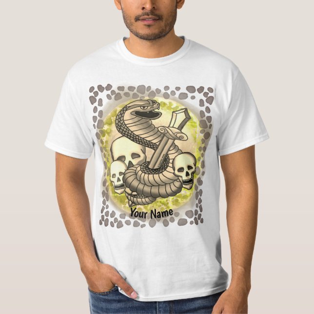 Camiseta King Cobra Sword Skull (Anverso)