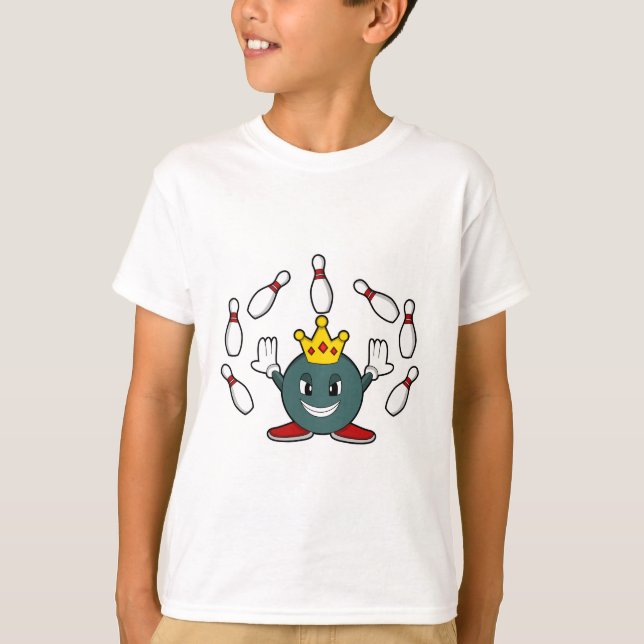Camiseta King en Bowling con bolas (Anverso)