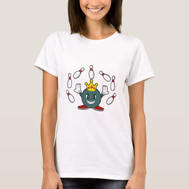 Camiseta King en Bowling con bolas (Anverso)