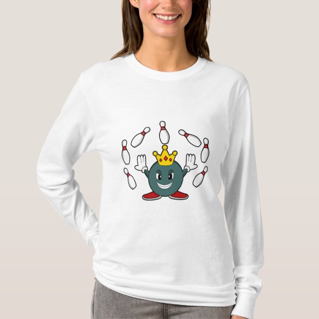 Camiseta King en Bowling con bolas (Anverso)
