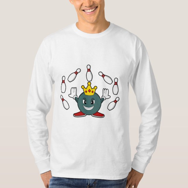 Camiseta King en Bowling con bolas (Anverso)