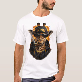 Camiseta King Giraffe Streetwear T-Shirt – Urban Animal Des