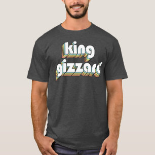 Camiseta King Gizzard Retro Rainbow Typography Style