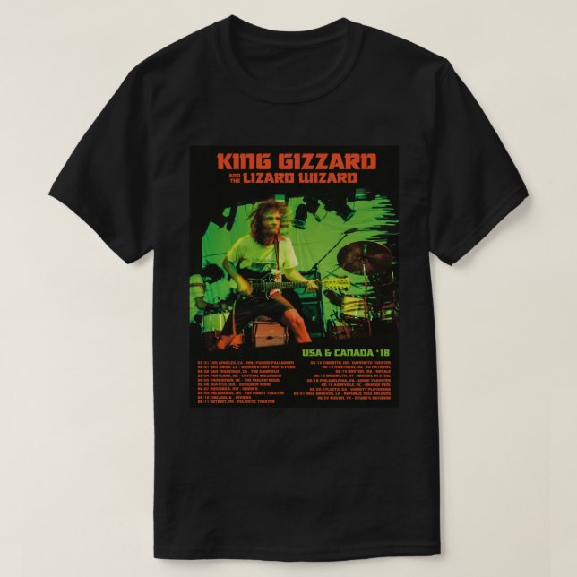 Camiseta King Gizzard y el Poster turístico del Lizard Wiza (Diseño del anverso)