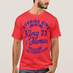 Camiseta King James The Scoring King Basketball Purple Text