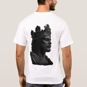 Camiseta KING - Línea de Arte de Corona Real Negra para Hom