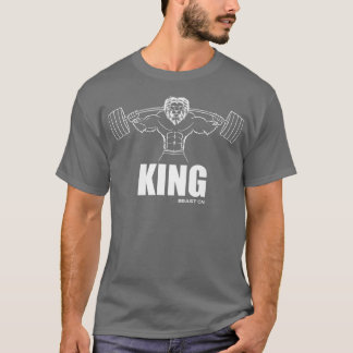 Camiseta King Lion Fitness Beast Sobre Gimnasio Motivación