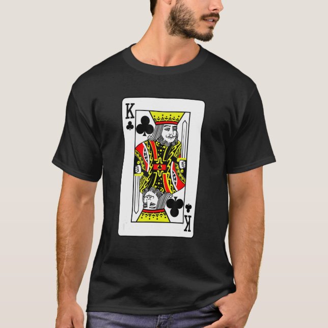 Camiseta King Of Clubs Poker Card Games Playing Cards Black (Anverso)
