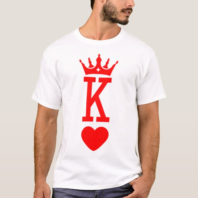 Camiseta King of Hearts King Queen Couple Halloween Costume (Anverso)