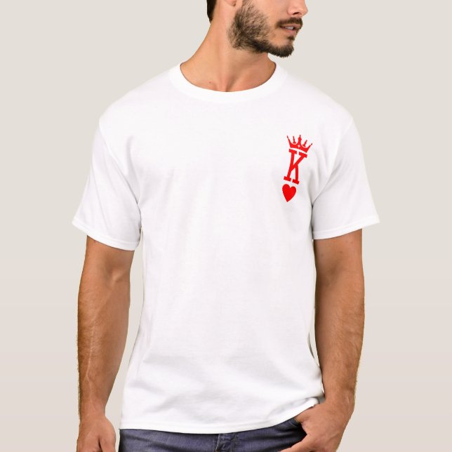 Camiseta King of Hearts King Queen Couple Halloween Costume (Anverso)