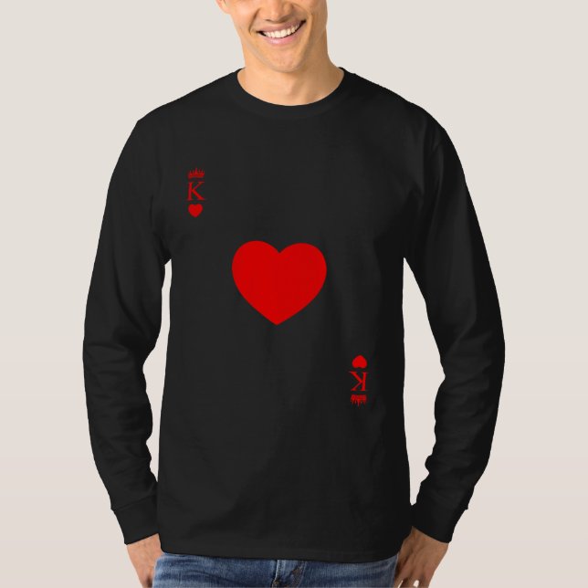 Camiseta King Of Hearts Matching Couple Saint Valentine's D (Anverso)