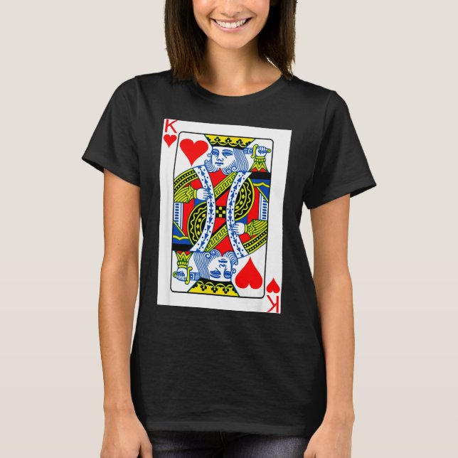 Camiseta King Of Hearts Playing Card Valentine Costume  (Anverso)