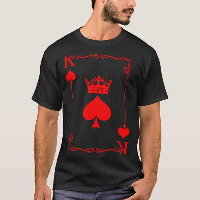 Camiseta King Of Spade Game Black History Playing Card Men  (Anverso)