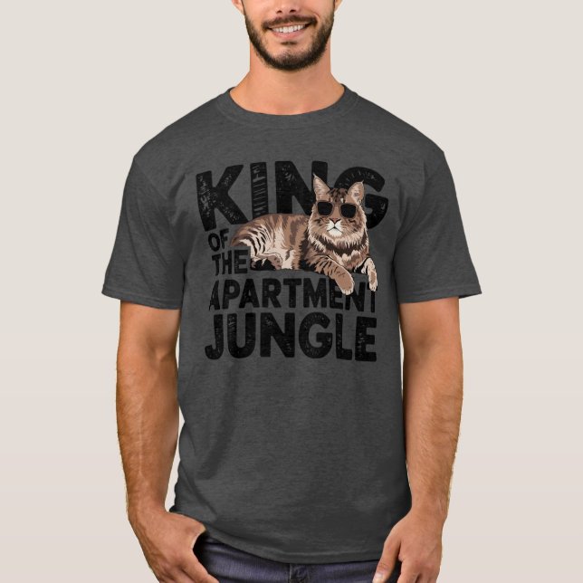 Camiseta King of the Apartment Jungle Maine Coon Oversized (Anverso)