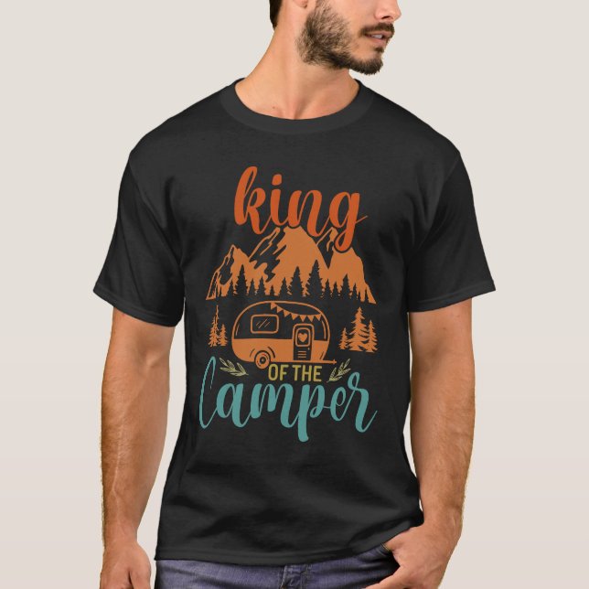 Camiseta King of the Camper - Gracioso Camping RV (Anverso)