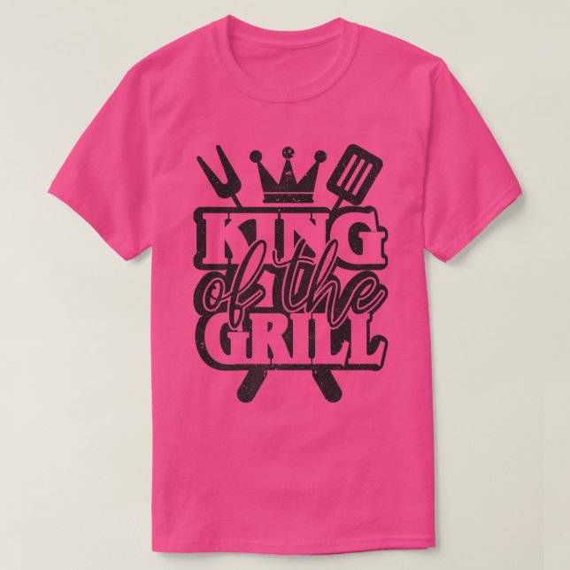 Camiseta King Of The Grill Grilling Master Chef Cocina BBQ (Diseño del anverso)