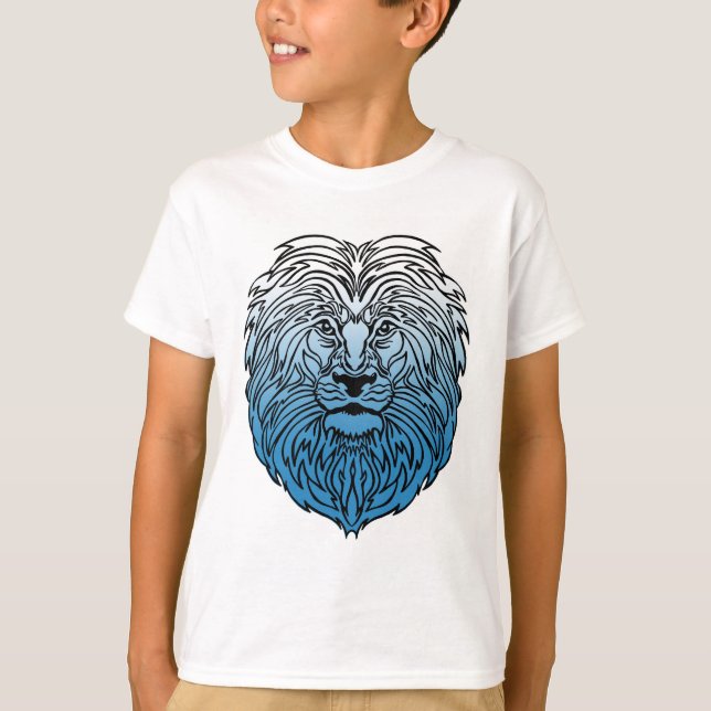 Camiseta King of the Jungle, Blue Lion Boy's T-Shirt (Anverso)