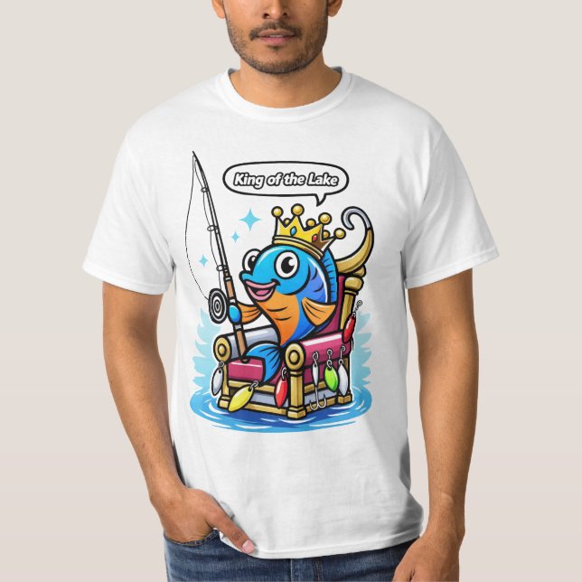 Camiseta King of the Lake – Funny Fishing Design (Anverso)