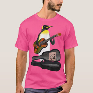 Camiseta King Penguin Busking Playing Guitar 2054