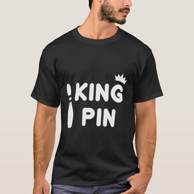 Camiseta King Pin Bowling Divertida Cute Couples Bowler Lea (Anverso)