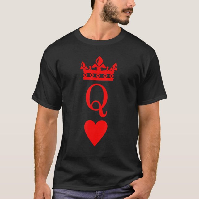 Camiseta King & Queen Matching Couple Costume Queen of Hear (Anverso)
