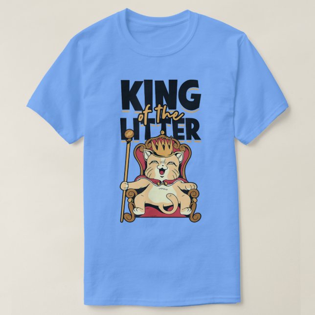 Camiseta King The Litter Gracioso Gato Gato Gato Gato Gato  (Diseño del anverso)