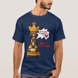 Camiseta King Valentines Personalizado My Kingdom Girlfrien
