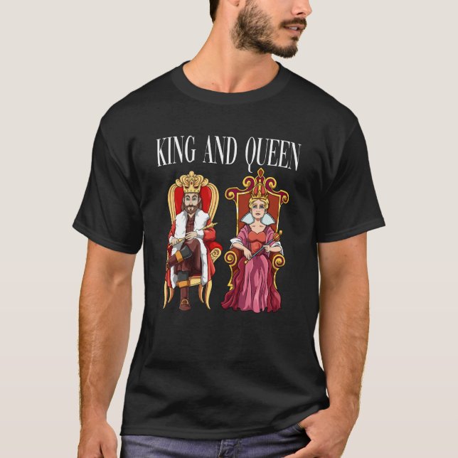 Camiseta King with Queen with Crown on the Throne (Anverso)