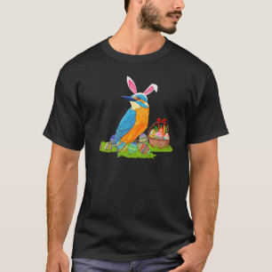 Camiseta Kingfisher Bird Easter Egg Hunting Bunny Kingfishe