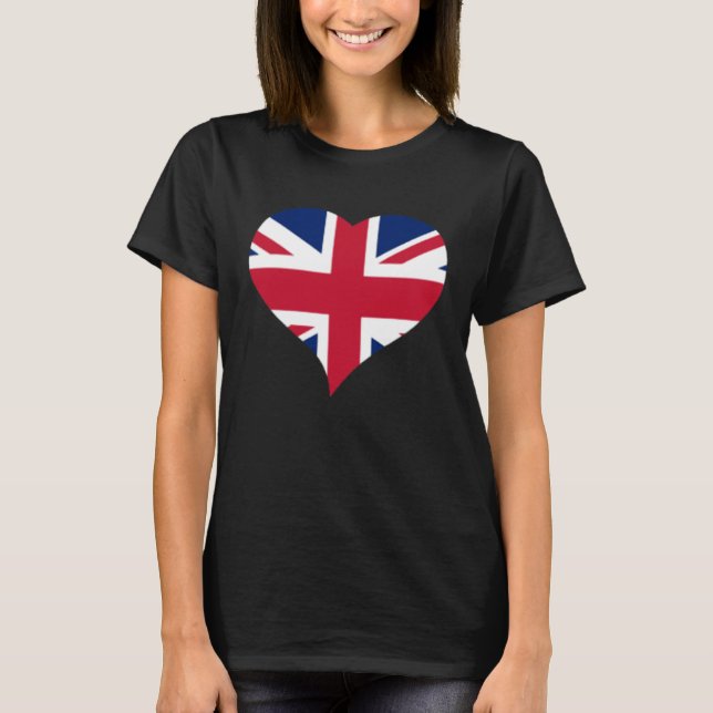 Camiseta Kings Coronation May 2023 British Flag Heart Shape (Anverso)