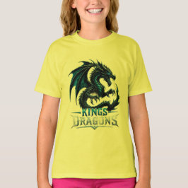 Camiseta Kings Dragons Fuego Dragón Rojo Negro Fan