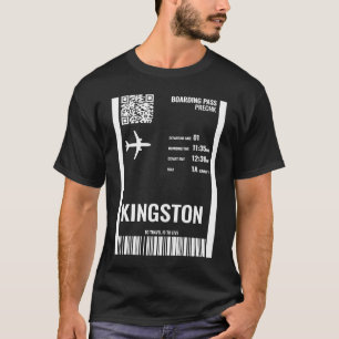 Camiseta Kingston Jamaica Boarding Pass Airline Ticket Trat