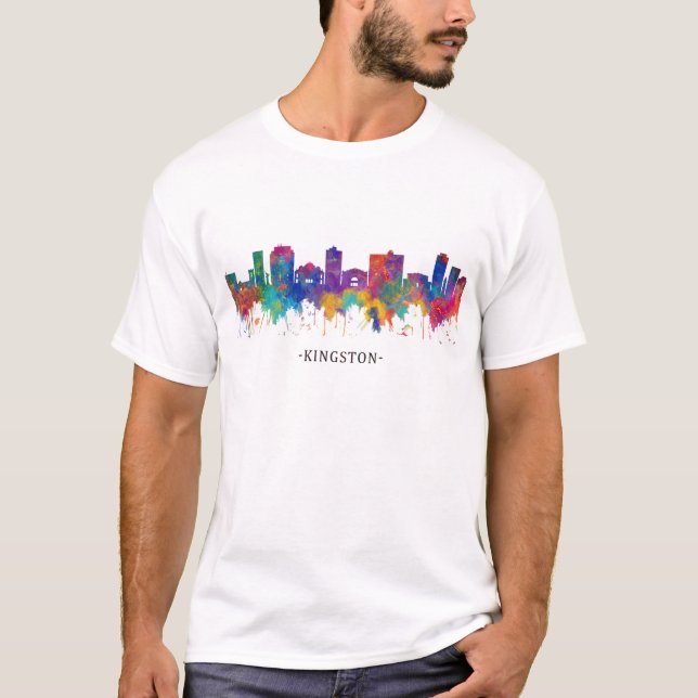 Camiseta Kingston Jamaica Skyline (Anverso)