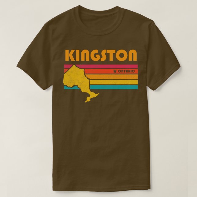 Camiseta Kingston Ontario Canada Vintage Trastorno Souveni (Diseño del anverso)