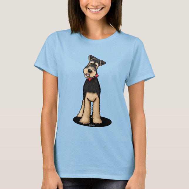 Camiseta KiniArt Airedale Terrier (Anverso)