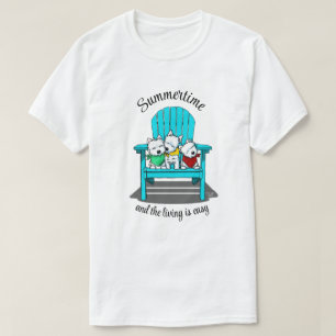 Camiseta KiniArt Beach Westie Trio