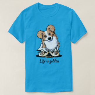 Camiseta KiniArt Border Collie de borde dorado