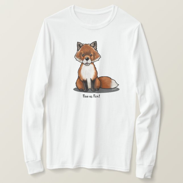 Camiseta KiniArt Cute Fox T-Shirt (Anverso del diseño)
